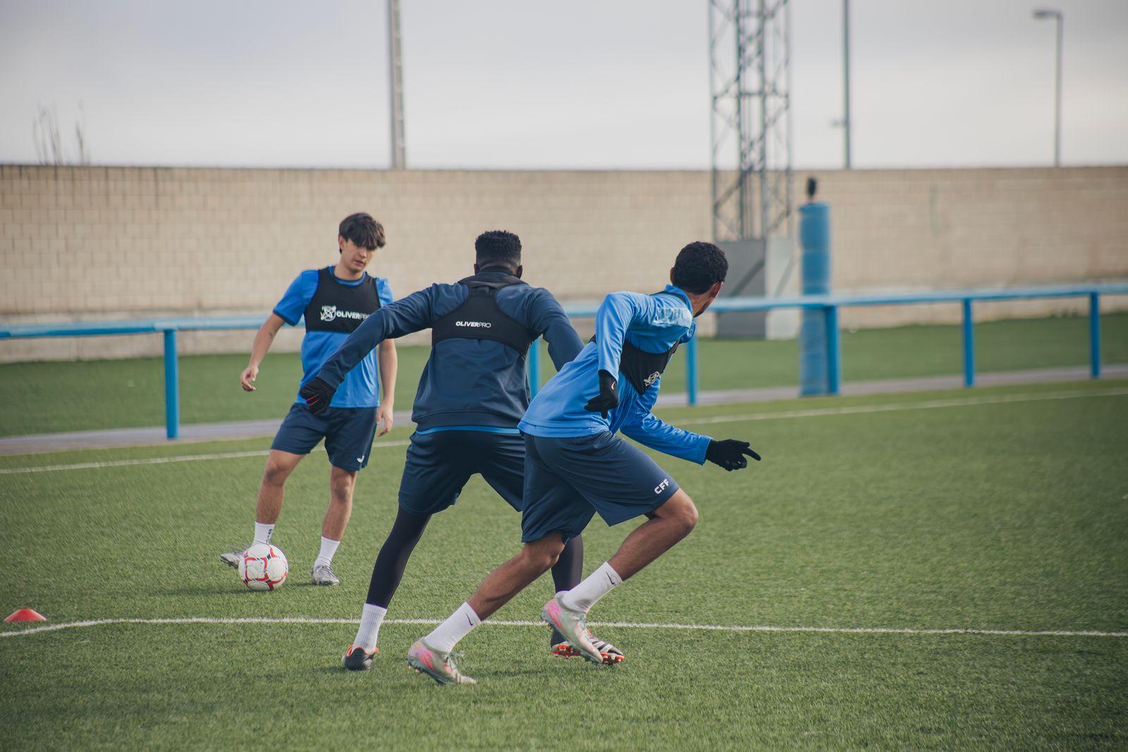 International football player completing a trial with a Spanish club
