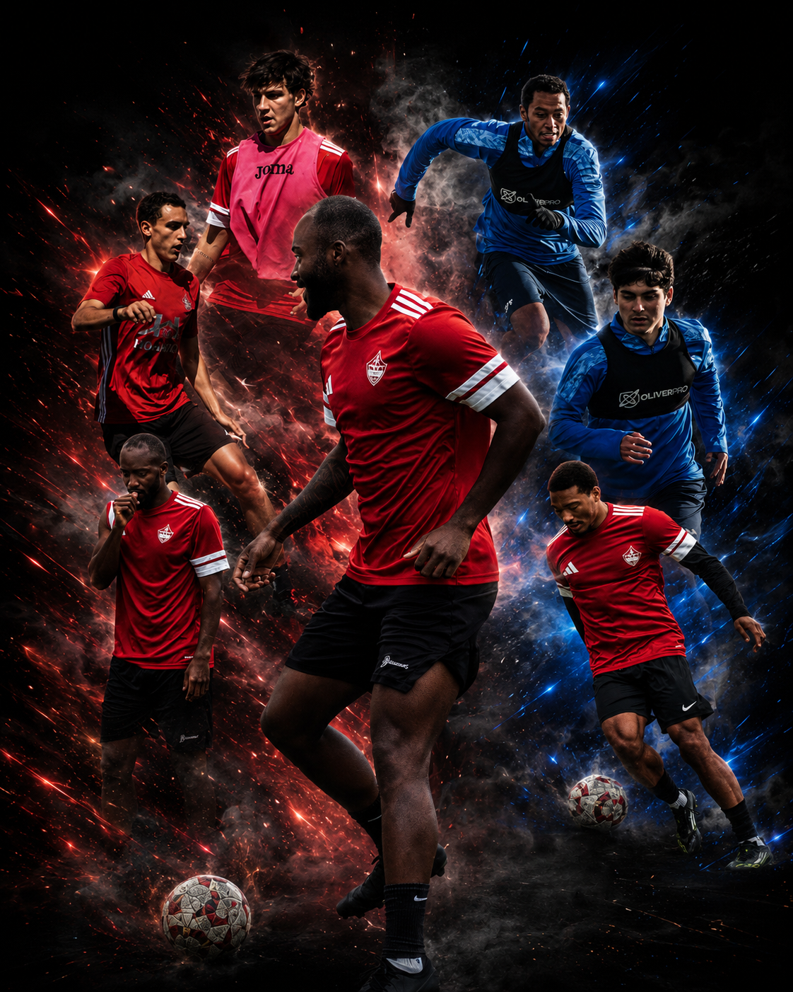 International football player training with a Spanish club